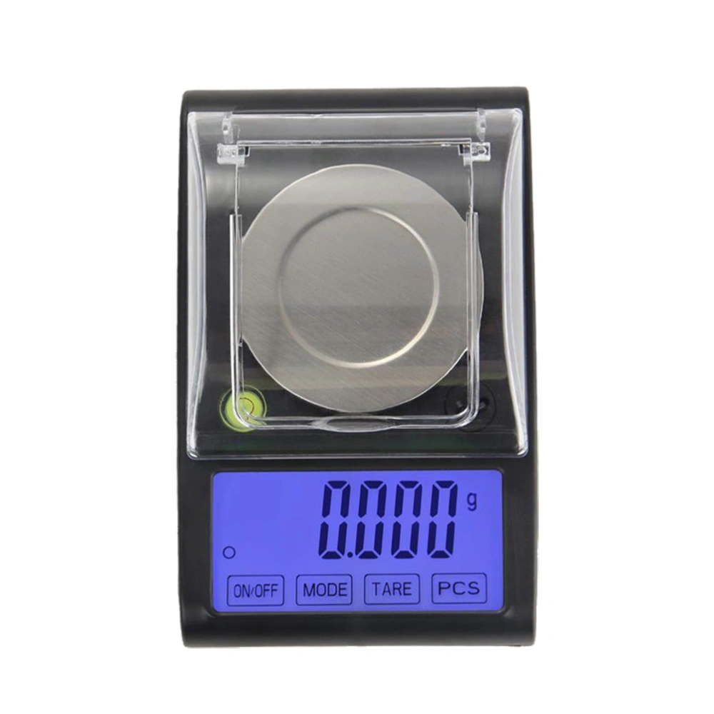 50/0.001 Large Screen Display High Accurate Mini Size Jewelry Scale Small Pocket Weighing Platform Scale With Power Cable(Black)