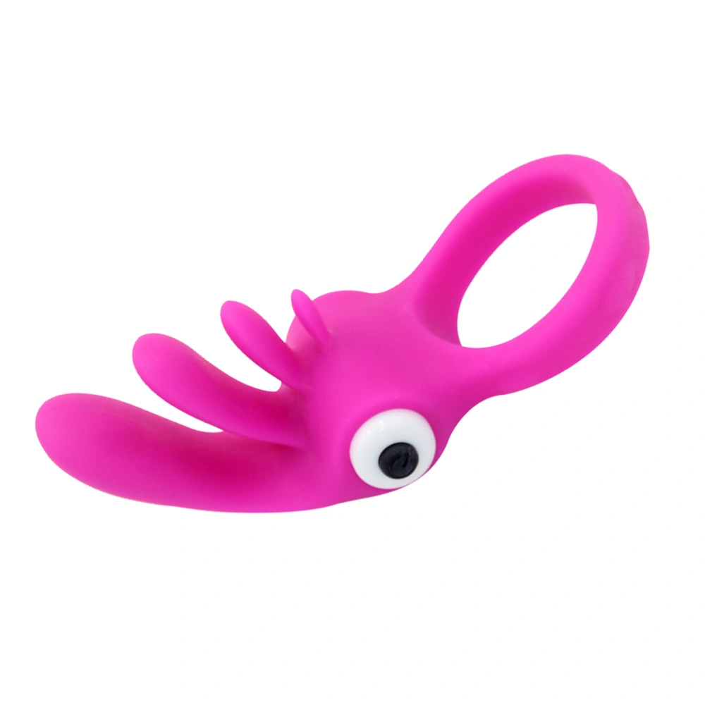 Silicone Penis Ring Ring Vibrator Penis Ring Erection Delay Toy Sex Adults Toy Sex Vibrator Sex Stimulator Plaything for Male (Purple)