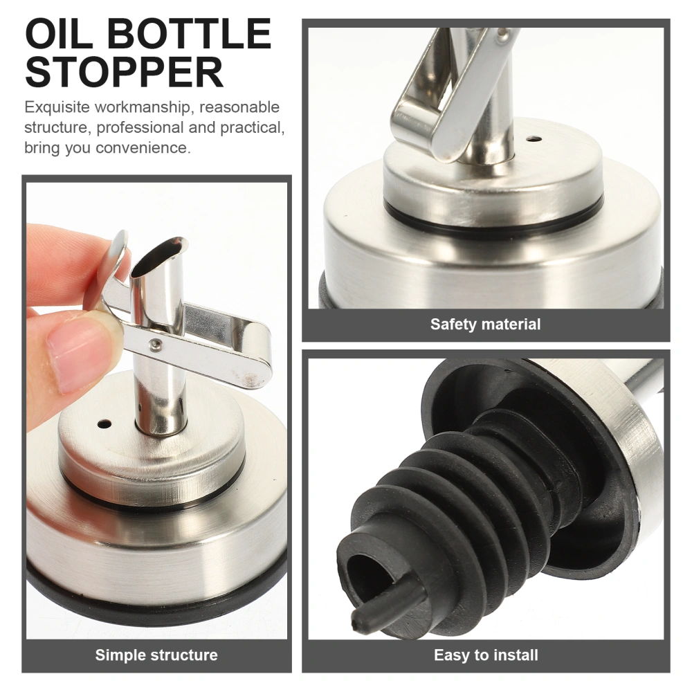 2Pcs Oil Bottle Stopper Oil Pour Spout Leakproof Oil Pourer Practical Oil Bottle Plug Kitchen Supplies