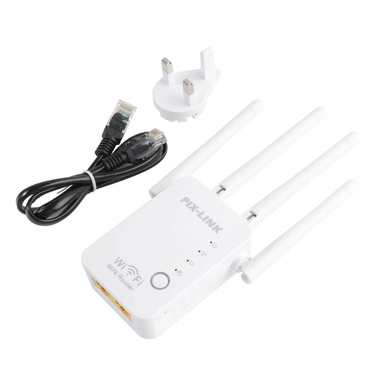 300 Mbps Wireless-N Router Wifi Repeater Long Signal Range Extender Booster Antenna Amplifier White (UK Plug)