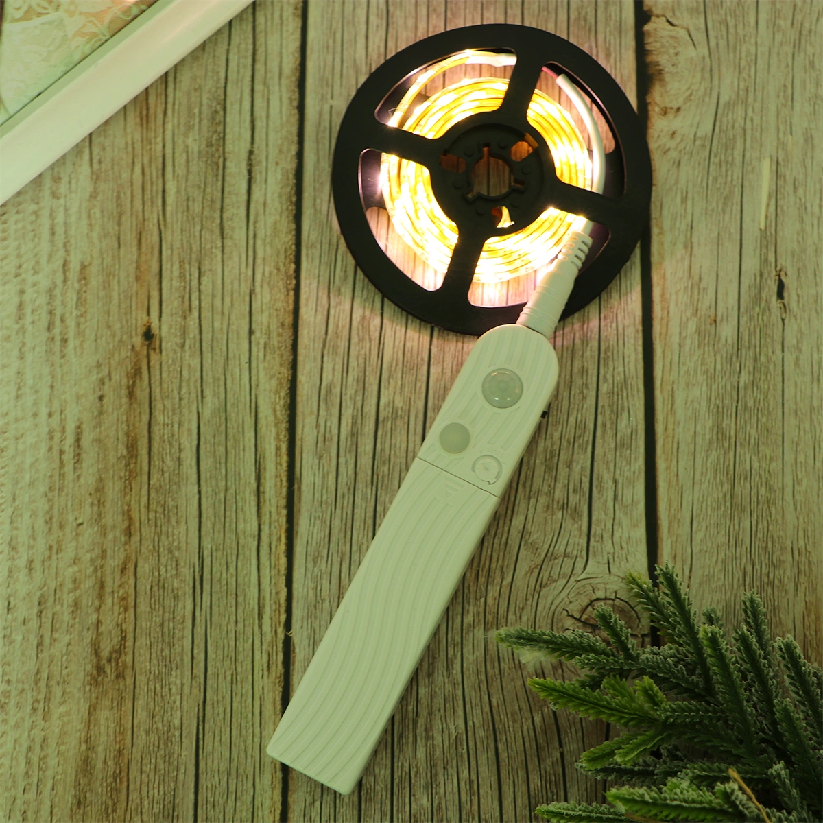 YouOKLight 1M LED Strip Lights Motion Sensor Light Strip Battery Powered LED Tape Lights (Soft White Light)