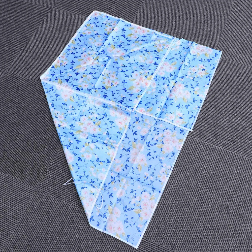 55×58×87cm Fully Automatic Washing Machine Cover Polyester Satin Cloth Waterproof Washing Machine Case Protector (Blue Desert Flower)