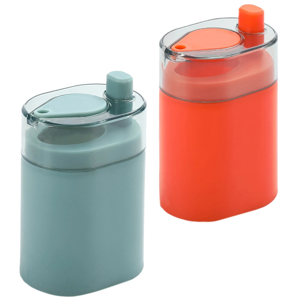 2PCS Up Toothpick Holder Semi Automatic Toothpick Dispenser Storage Box