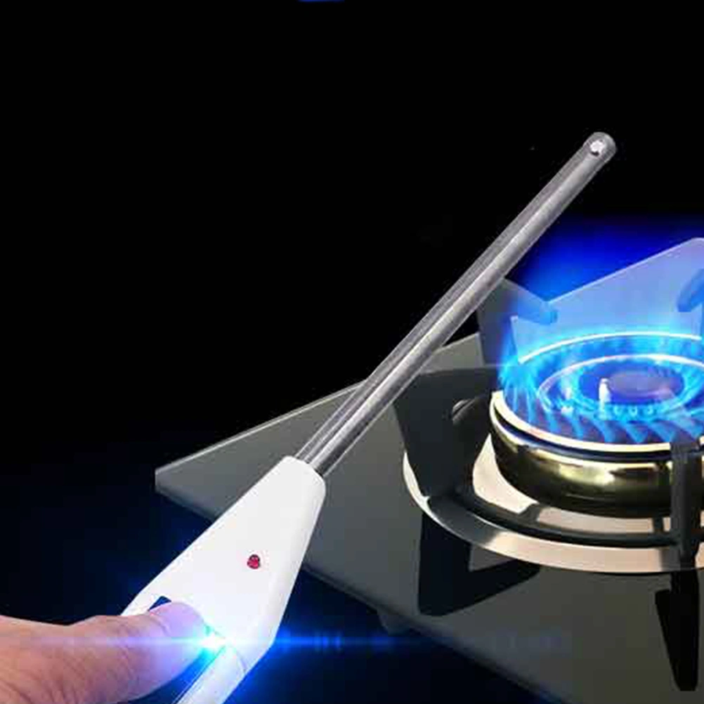 Electric Kitchen Lighter Camping BBQ Electronic Lighter Igniter Cooker Kitchen Candle Long Lighters (Black)