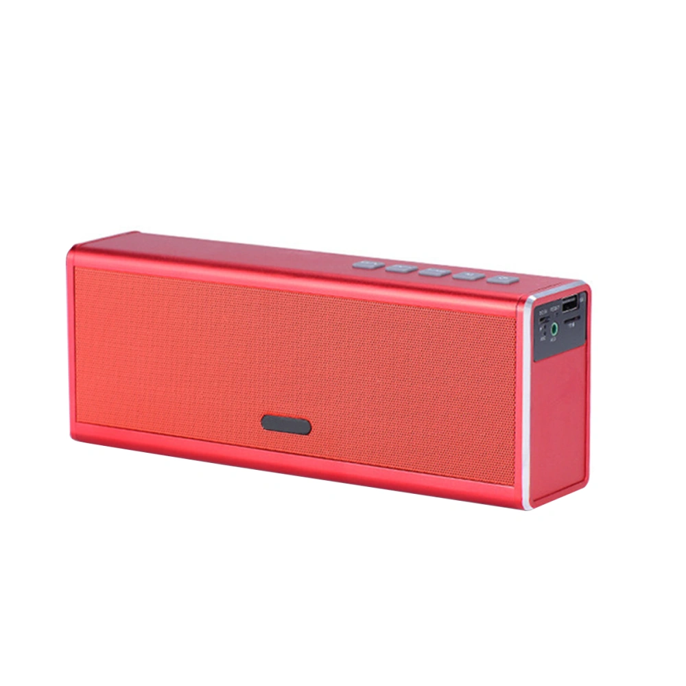 Speaker Super Bass 20W Dual Power Bank Portable  Speaker Battery Wireless Loud Speaker Metal Body Stereo Music  4.0 (Red)