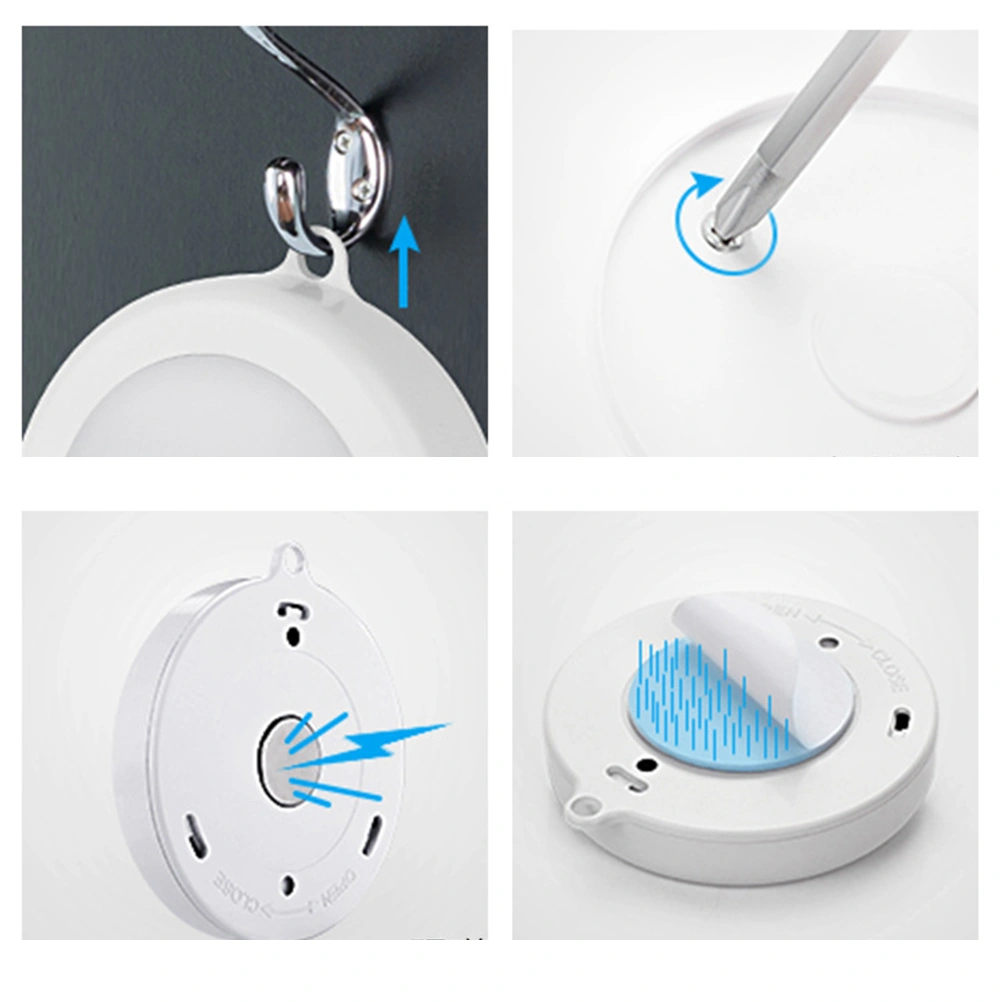 Free installation Magnetic Night Light Round Motion Sensor Light for Bathroom Bedroom Kitchen Cabinet Without Battery