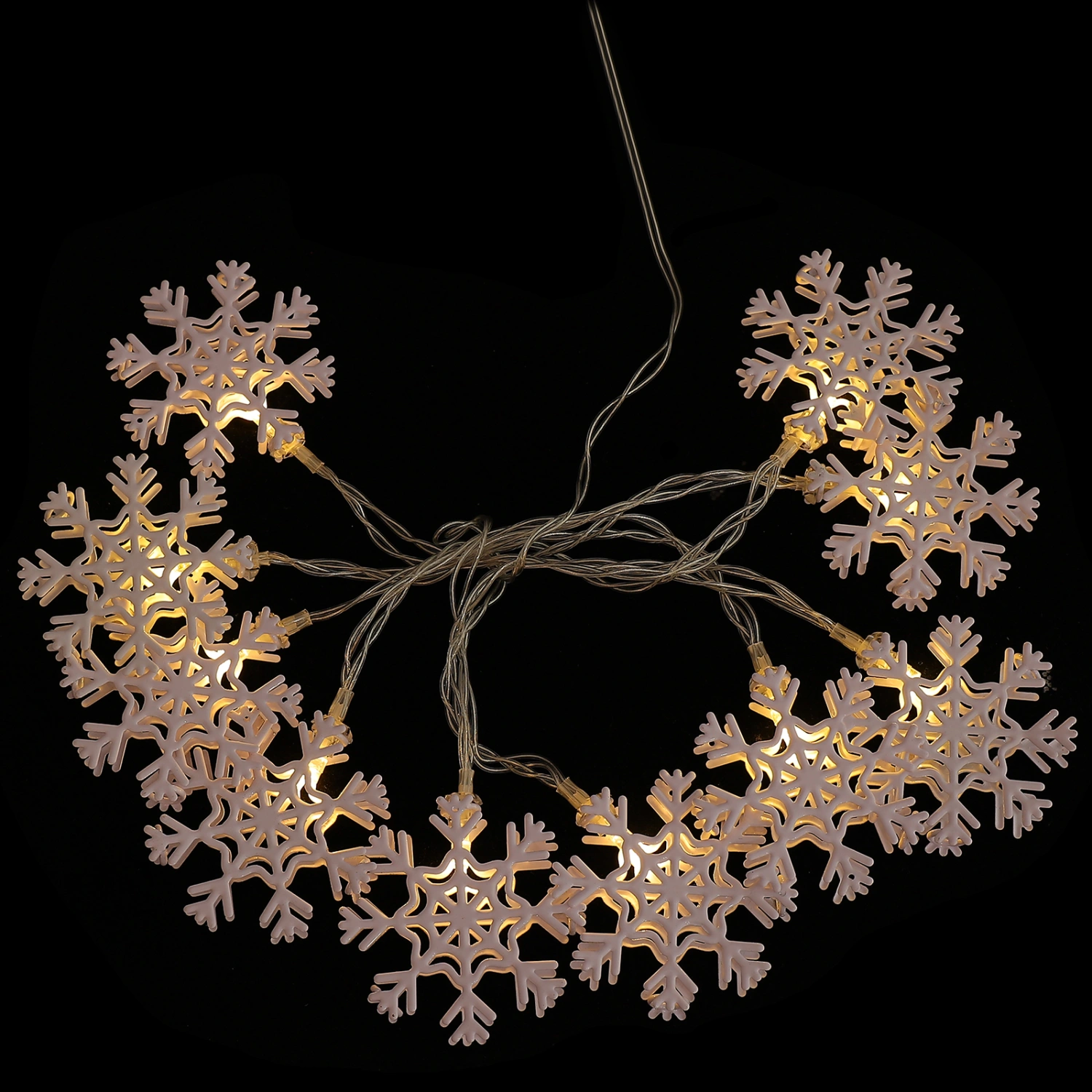 1 Set LED String Lights Snowflake Shape Decorative Light for Holiday Decoration