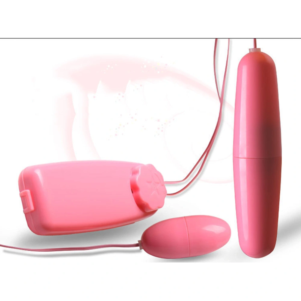 Battery Powered  Double Heads Jump Eggs G-spot Vibrator Bullet Electric Clitoral Stimulators Sex Toys Orgasm Mini Vibrator (Pink)