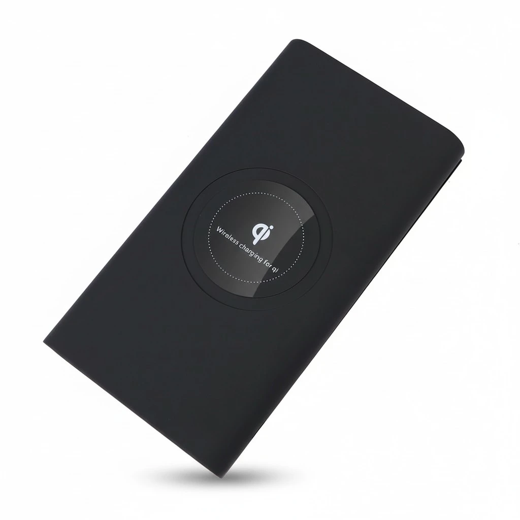 Portable Power Qi Wireless Charging High Capacity 10000 mAh Power Bank and Wireless Charger for iPhone X S8 S7 and Qi-enabled Decices (Black)