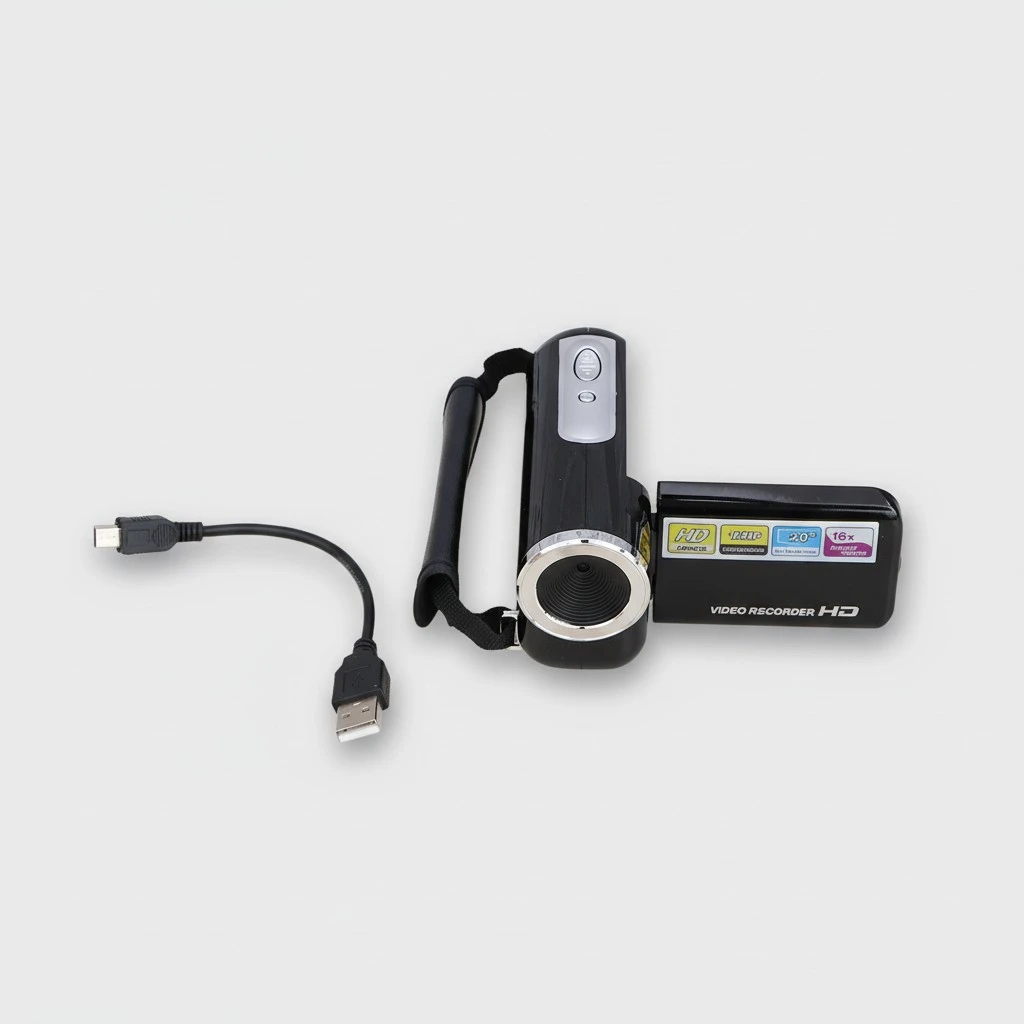 Mini Video DV Camcorder Handheld 16 Million Pixels Digital Camera LED Flash Digital Zoom 2.0 Inch (Black)