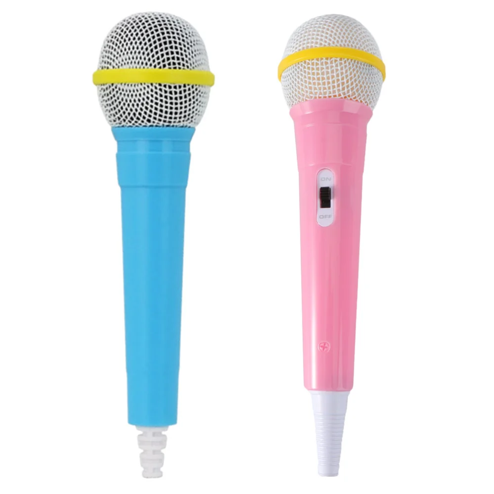 2Pcs High Simulated Microphone Prop Lip-synching Wireless Props for Kids