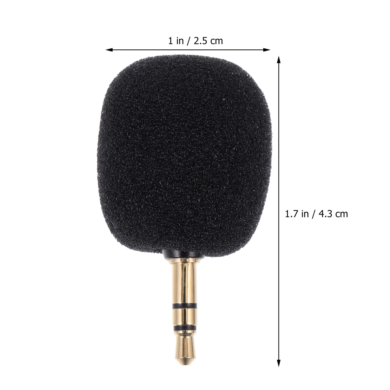 2Pcs Cellphone Recording Mini Microphones Wireless Camera Microphones (Black)