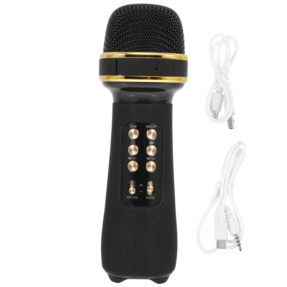 1 Set Household Microphone Practical Wireless Microphone Kit Handheld Mic (Black)