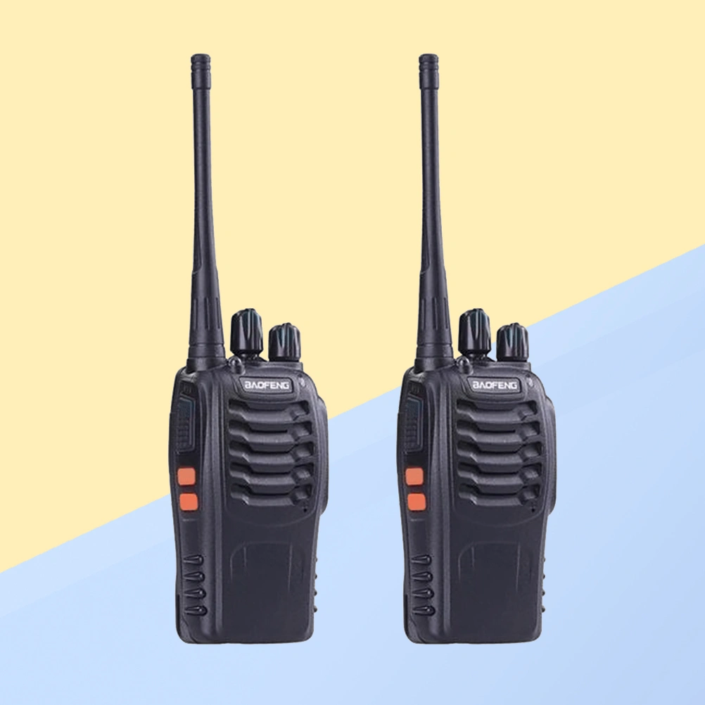 Baofeng BF-888S Wireless Handheld Walkie Talkie UHF 400-470MHz 16CH FM Transceivers Radio Interphone EU Plug (Black)