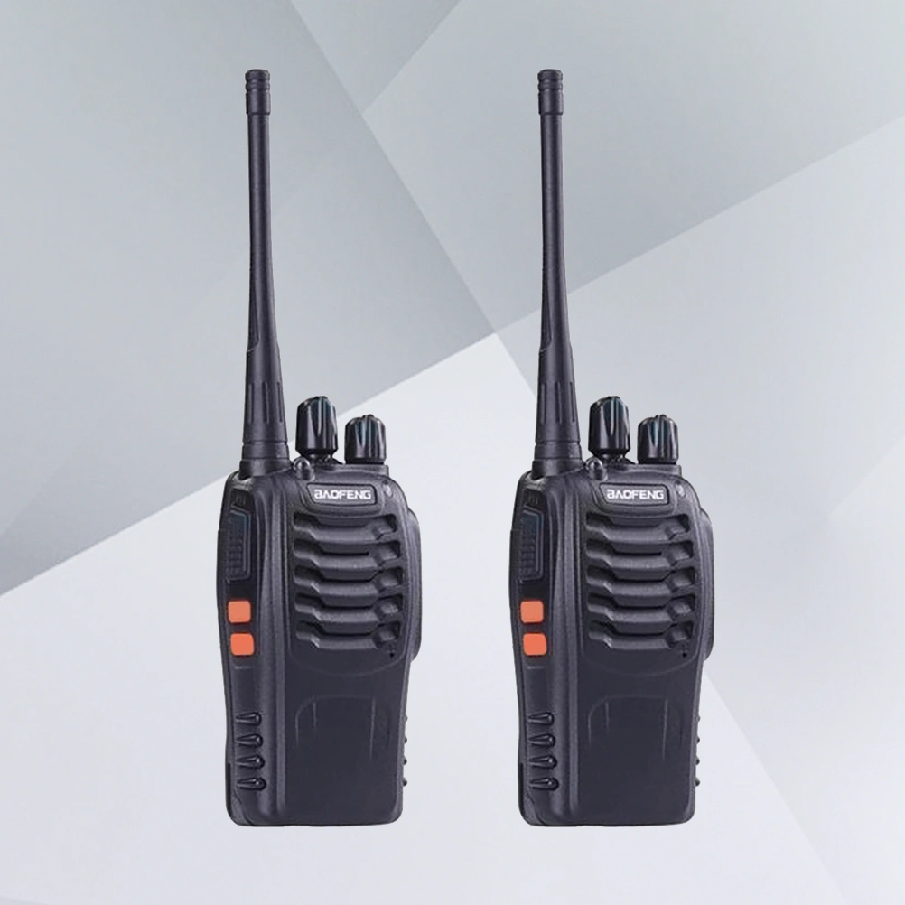 Baofeng BF-888S Wireless Handheld Walkie Talkie UHF 400-470MHz 16CH FM Transceivers Radio Interphone EU Plug (Black)