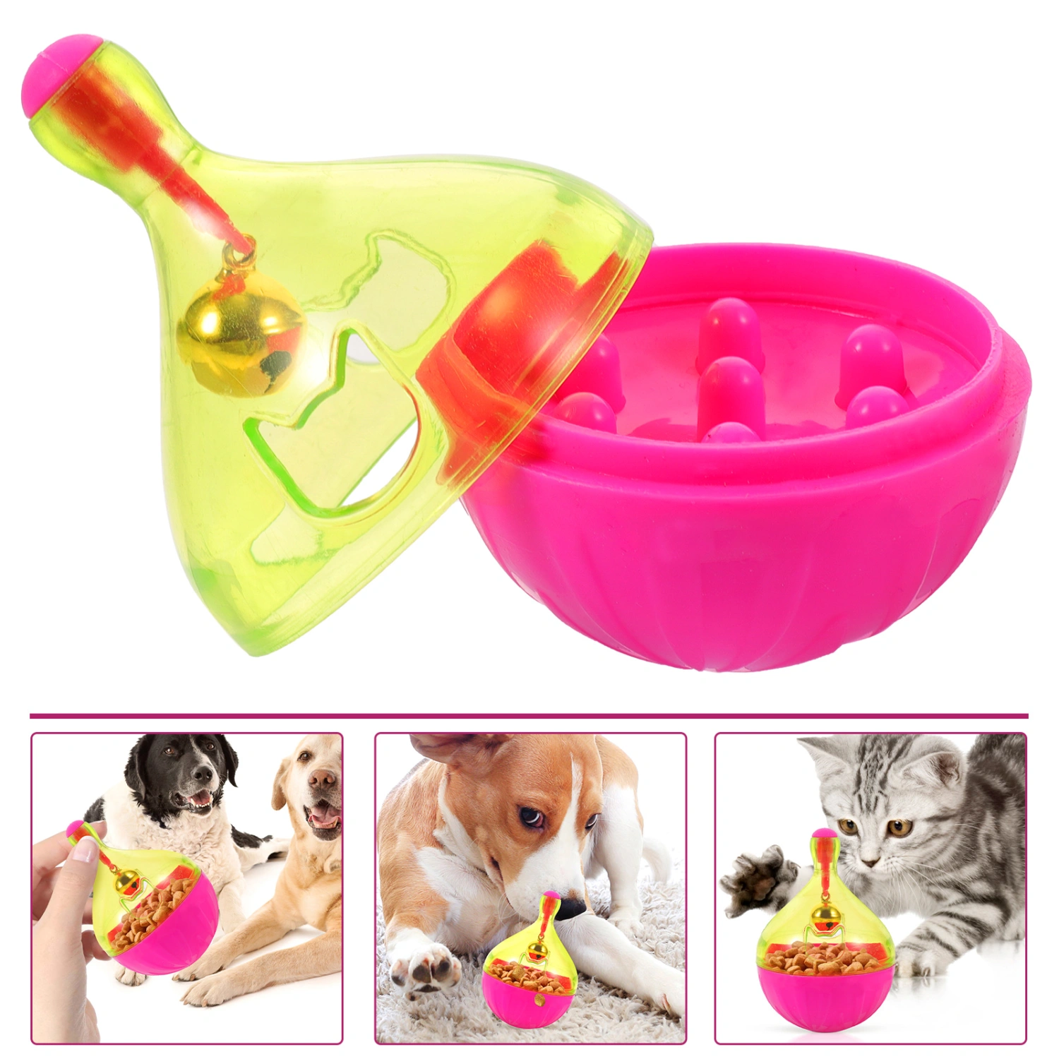 Dog Treat Dispenser Toy Cat Interactive Tumbler Toy Pets Treat Dispenser Cat Food Toy