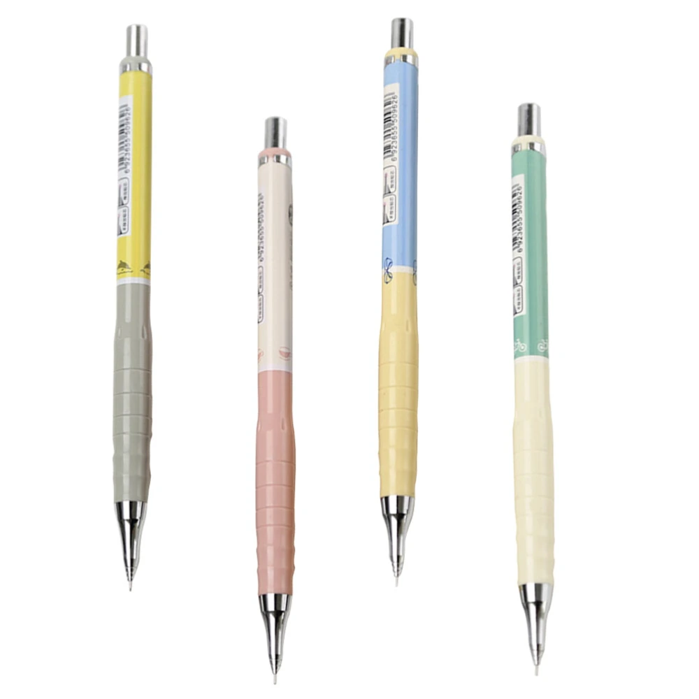 4 Sets 0.3mm Mechanical Pencils Automatic Lead Pencils with Replaceable Refills