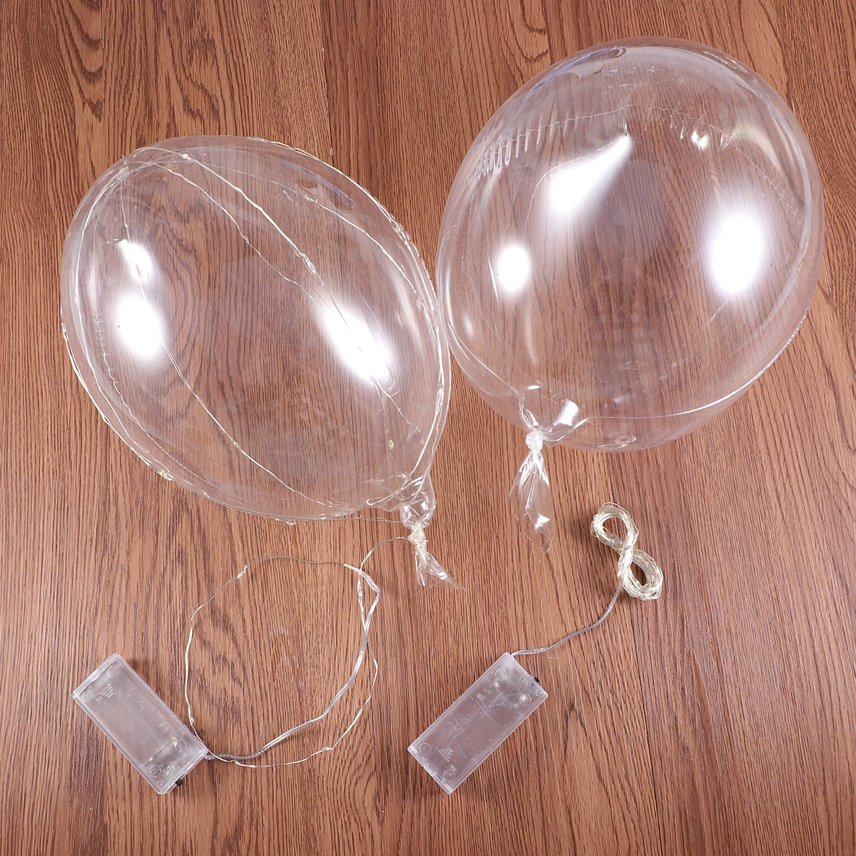 6pcs/set 18 Inch Transparent Bubble Balloon Glowing Light PVC Flashing Decorative Ball Balloons for Birthday Festival Bar Party (Colorful)