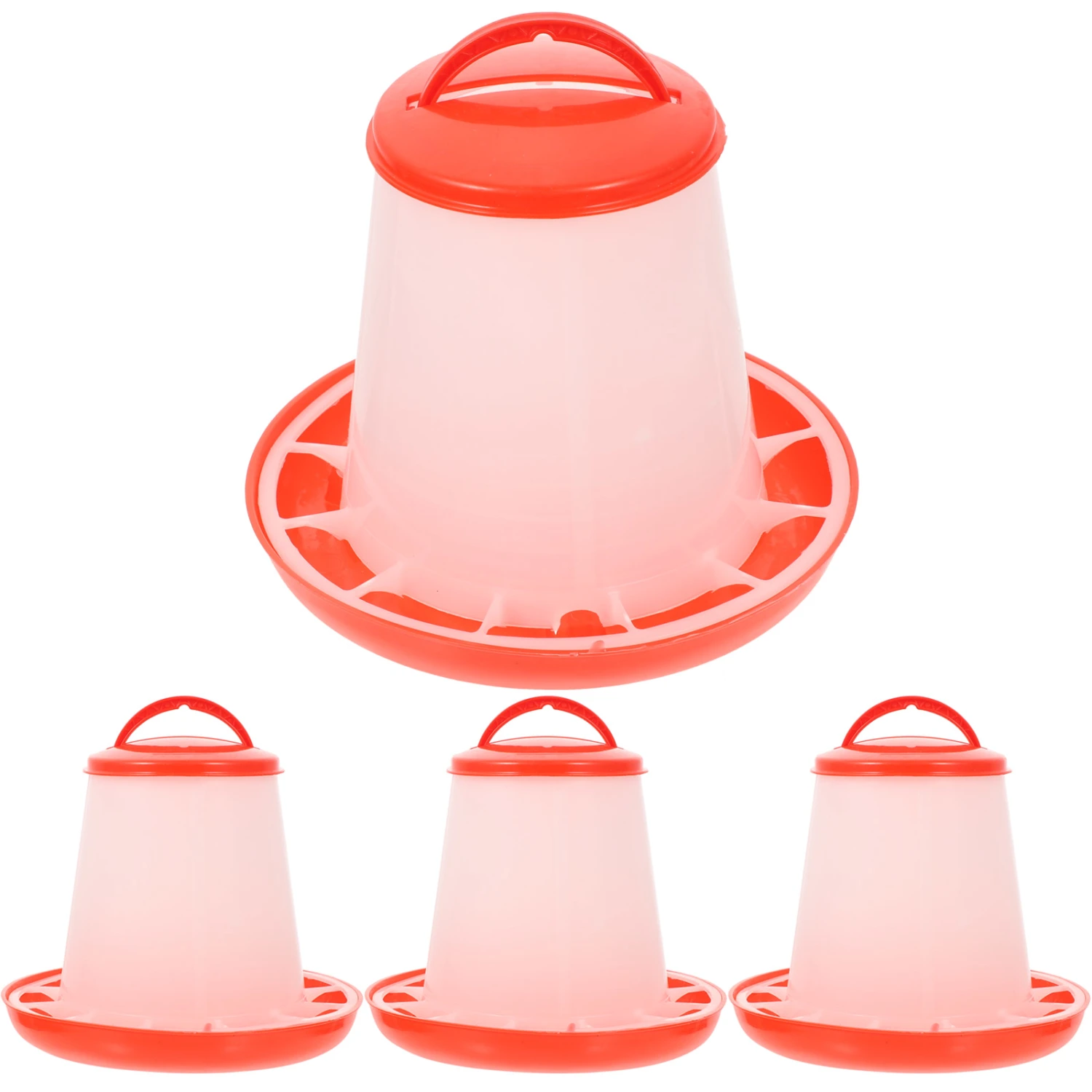 4Pcs Chicken Feeder Portable Chicken Feeding Trough Poultry Food Feeding Container