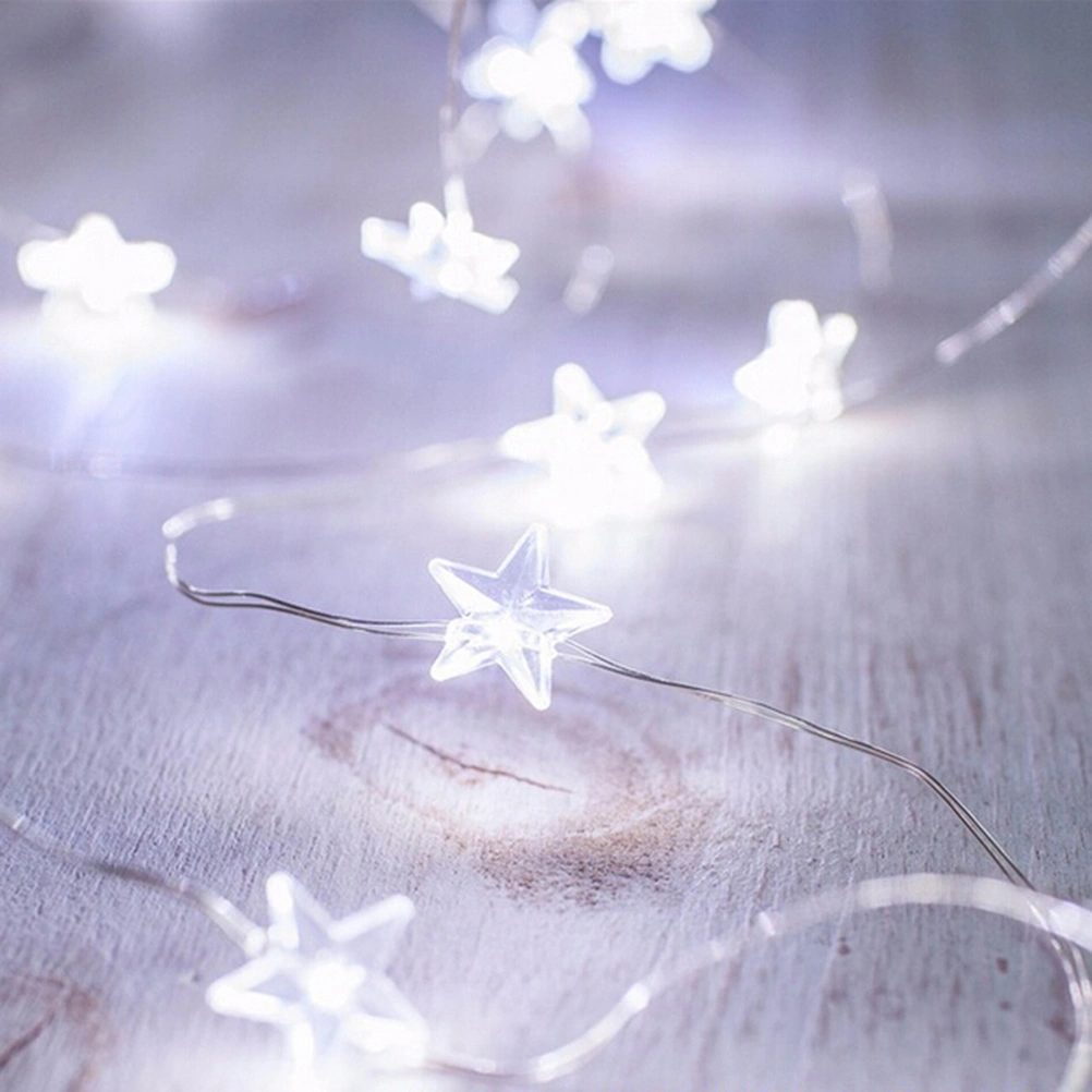 3M LED String Light 30 LED Battery Powered Decorative Light Festival Indoor Outdoor Decorative Star Fairy Lights for Christmas Party (White Light)