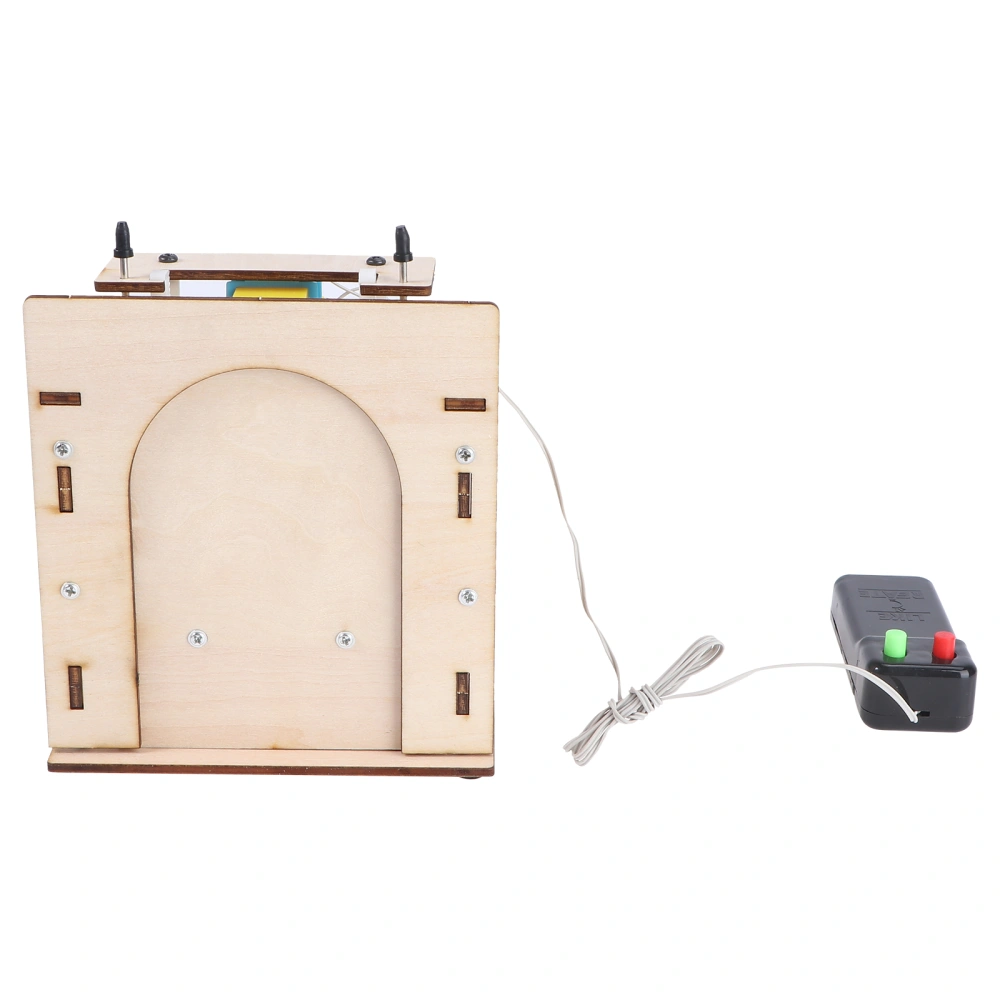 DIY Automatic Rising Wooden Door Model STEM Toys Educational Learning Houseing Door Model Electric Teaching Aids without Battery