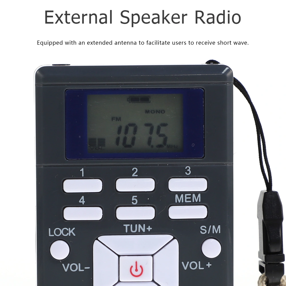 Digital Display Dual Channel Single Band Mini Conference Radio without Battery