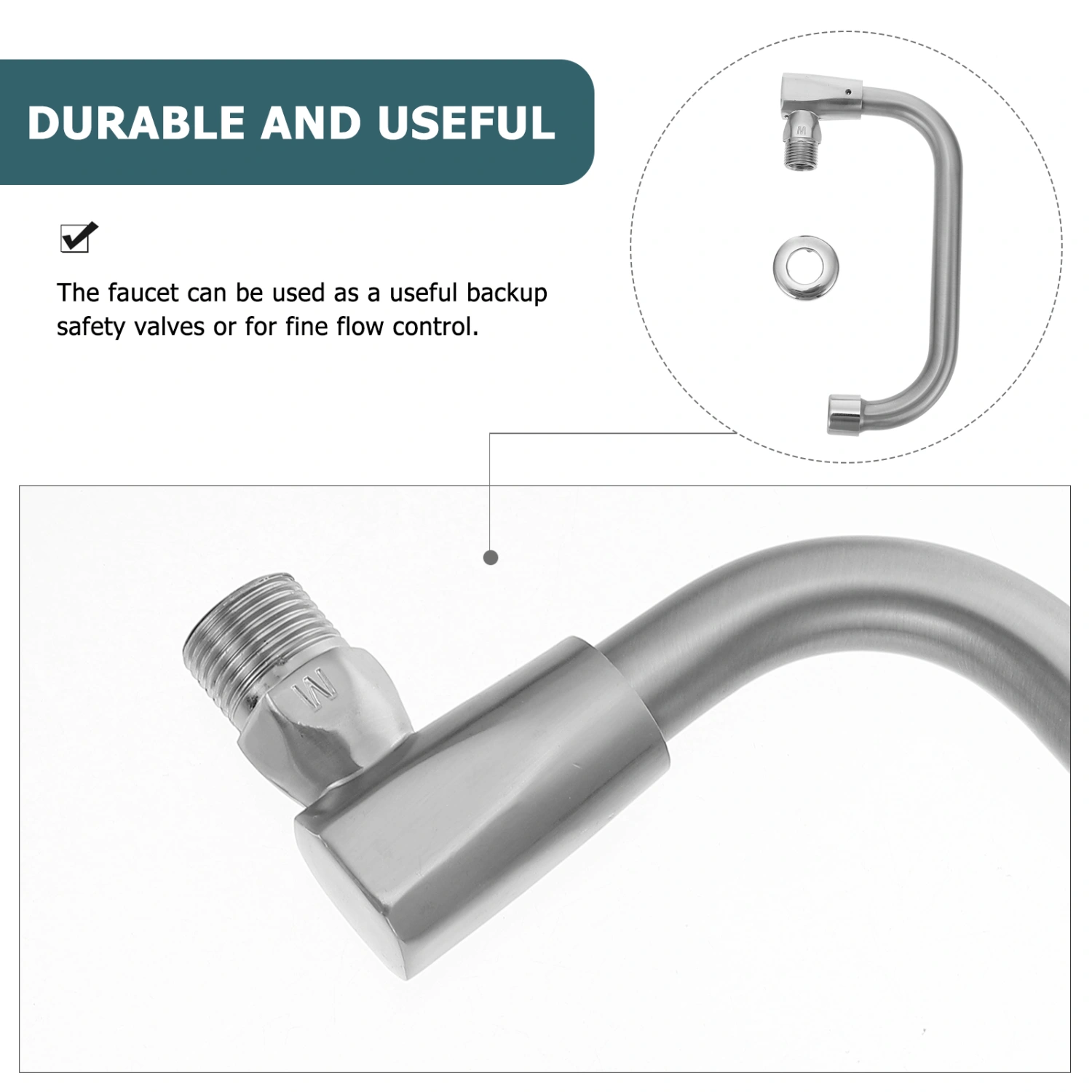Alloy Faucet Swing Faucet Single Cold Water Semi-Automatic Faucet for Kitchen