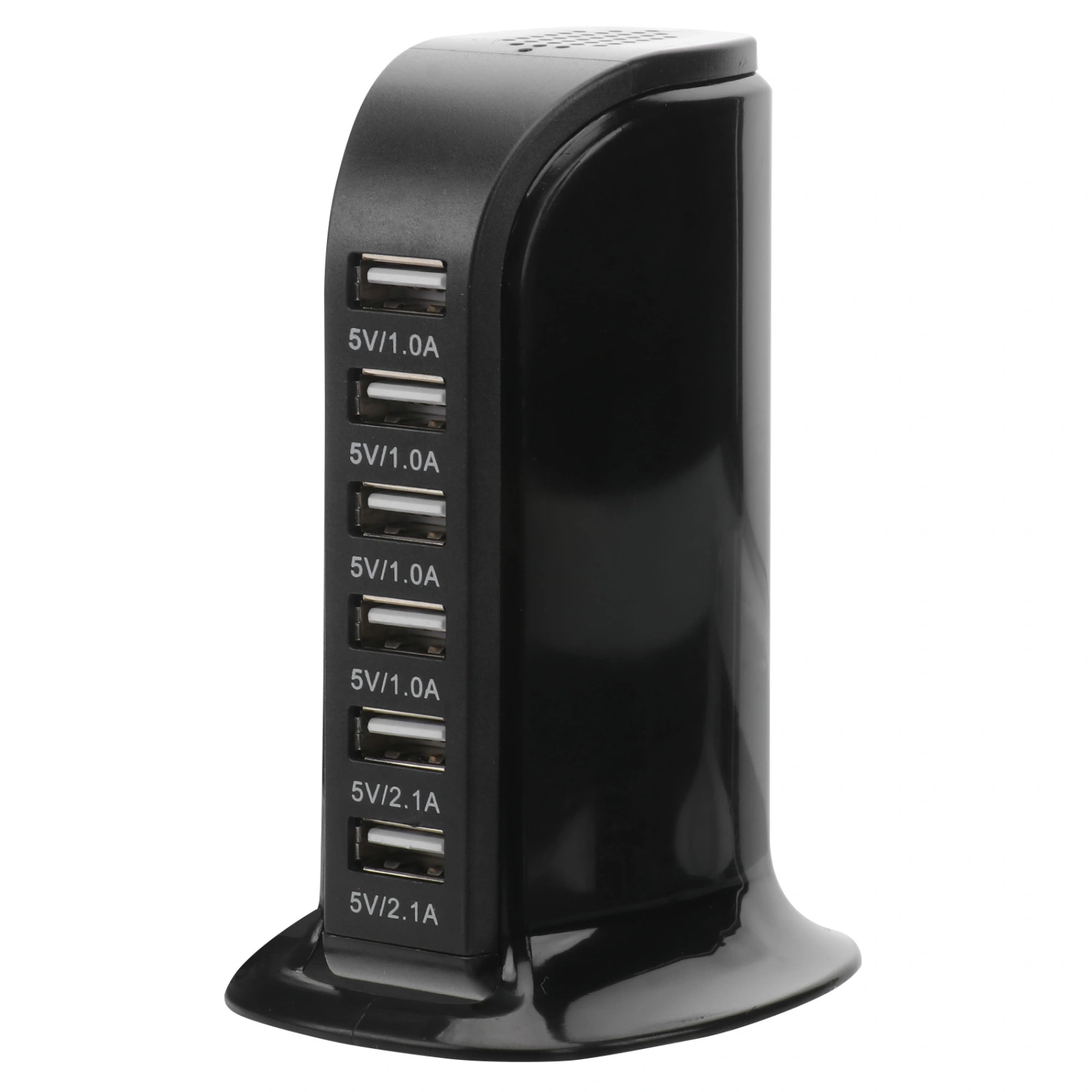 Black 30W Multi 6 Port USB Charger 6A Rapid Charging Station Desktop Travel Hub Original EU Plug