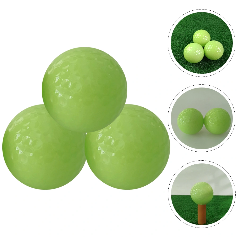 3pcs Glowing Golfing Balls Automatic Light Absorption Balls Fluorescent Balls
