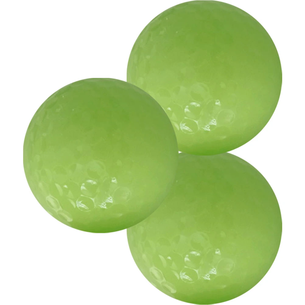 3pcs Glowing Golfing Balls Automatic Light Absorption Balls Fluorescent Balls