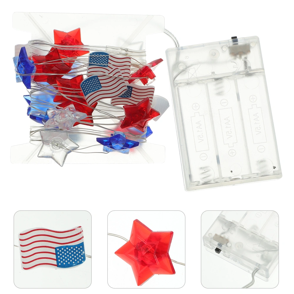 July 4th Independence Day LED Lights Battery Operated String Light without Battery