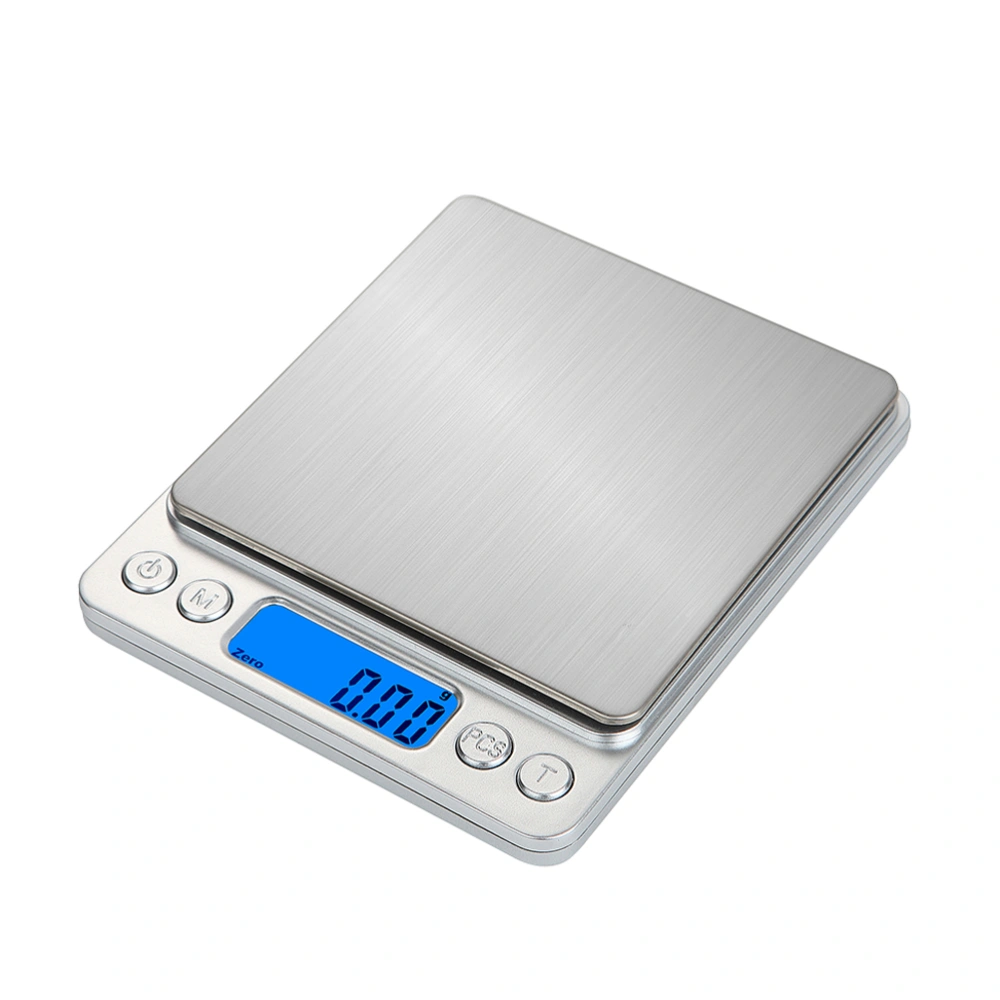 Digital Kitchen Scale Stainless Steel Weight Balance Scale Kitchen Food Scale with Backlit Display (No Battery)