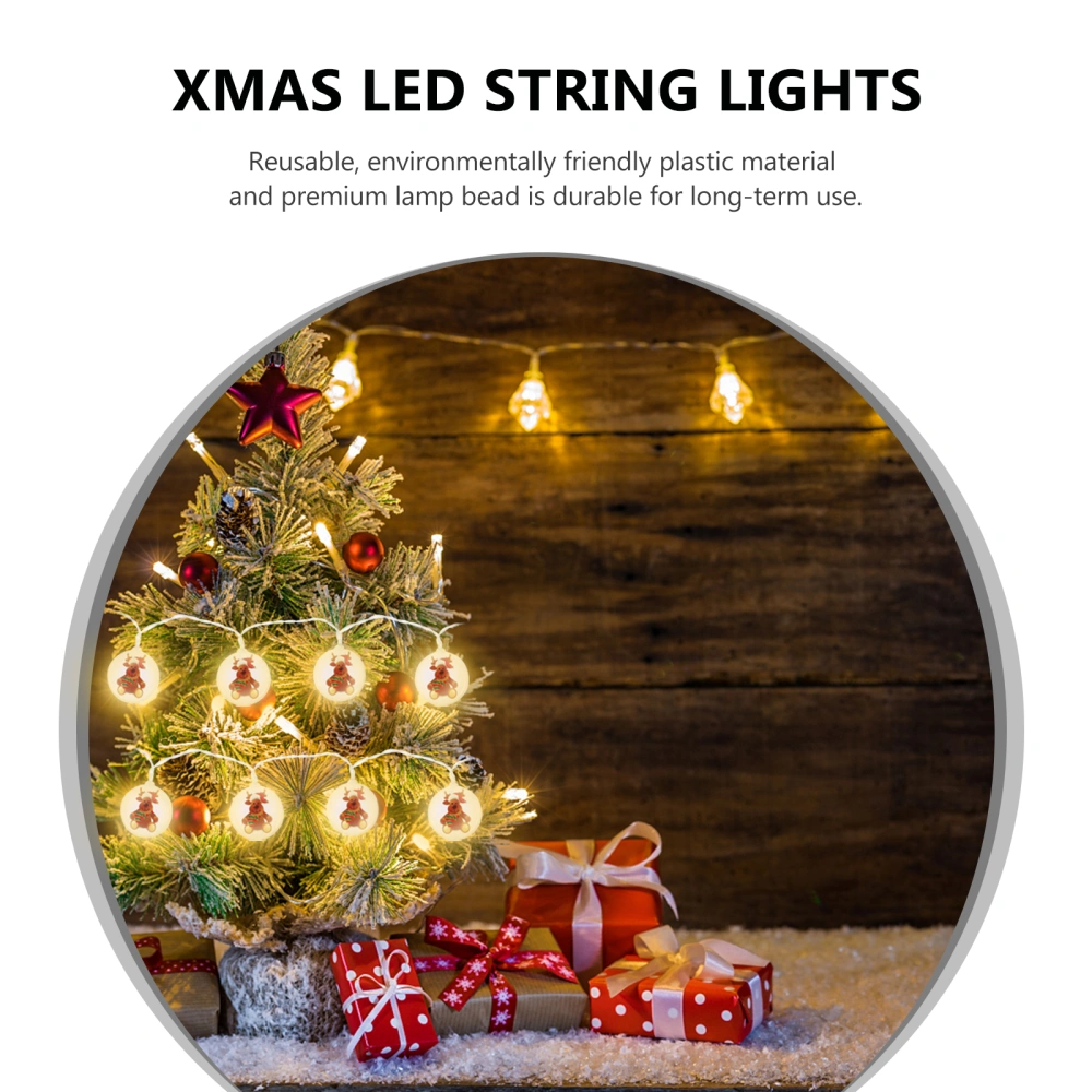 1 Set Christmas Decor Light String Creative Atmosphere Lamp String No Battery