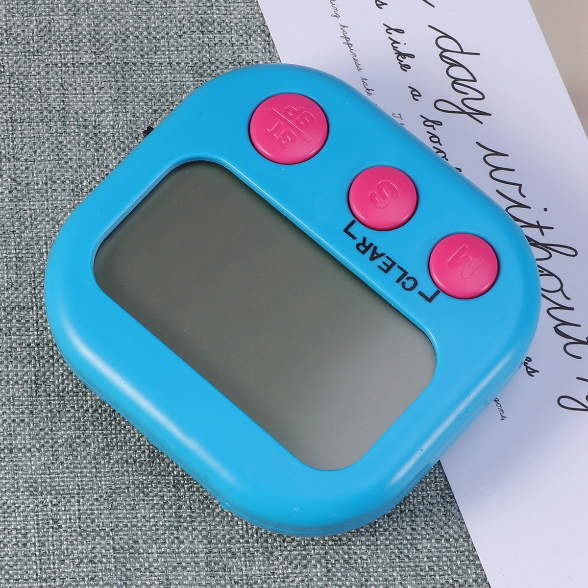 Digital Kitchen Timer Strong Magnetic Electronic Countdown and Count Up Loud Alarm without Batteries (Blue)