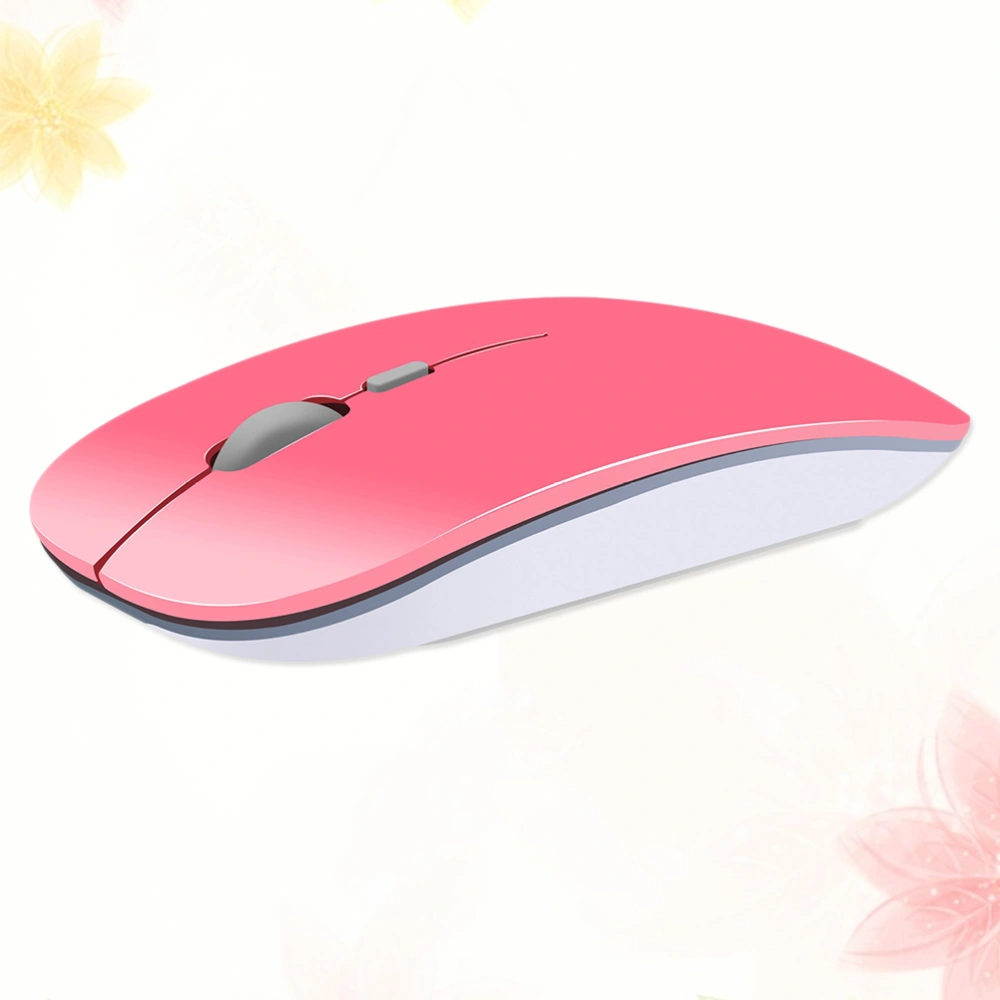 2.4GHz Ultrathin Portable Wireless Mouse Optical Mouse with USB Receiver for Desktop PC Laptop Work (Pink)