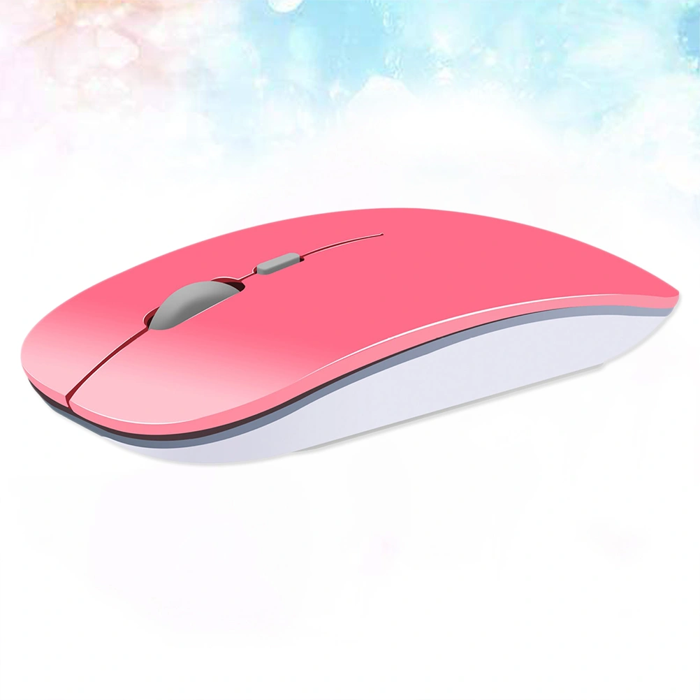2.4GHz Ultrathin Portable Wireless Mouse Optical Mouse with USB Receiver for Desktop PC Laptop Work (Pink)