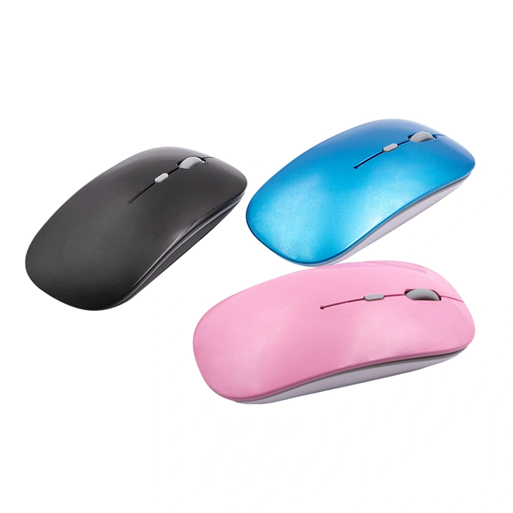2.4GHz Ultrathin Portable Wireless Mouse Optical Mouse with USB Receiver for Desktop PC Laptop Work (Pink)
