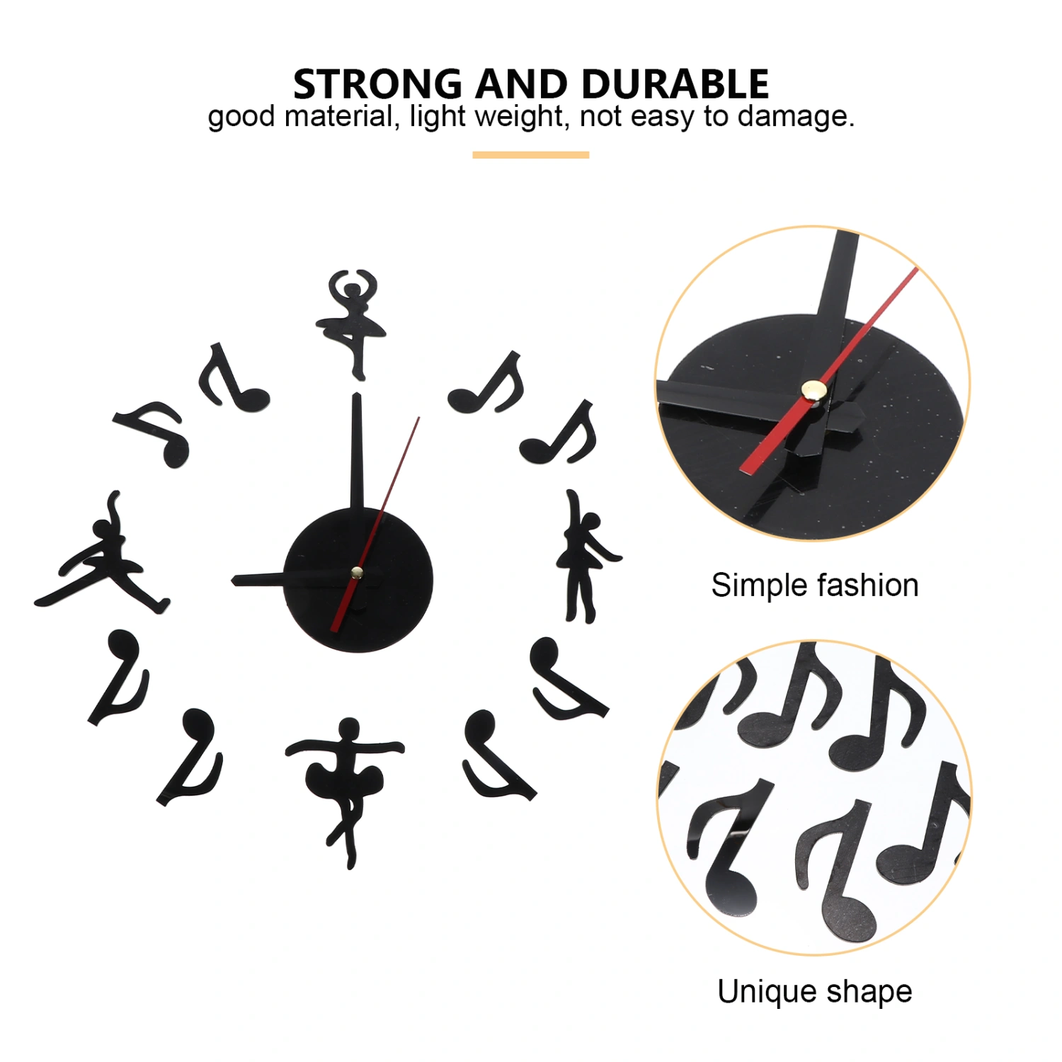 1Pc Acrylic Digital Wall Clock Home DIY Exquisite Frameless Sticker Wall Clock
