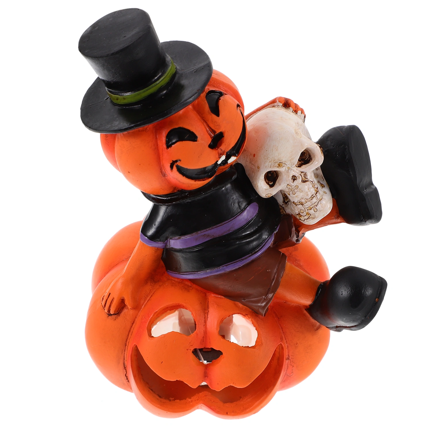 Halloween Pumpkin and Skull Lamp Luminous Pumpkin Themed Light Halloween Scene Prop
