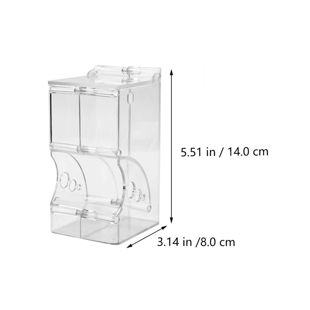 1Pc Hamster Food Dispenser Refillable Pet Feeder Pet Supply Transparent