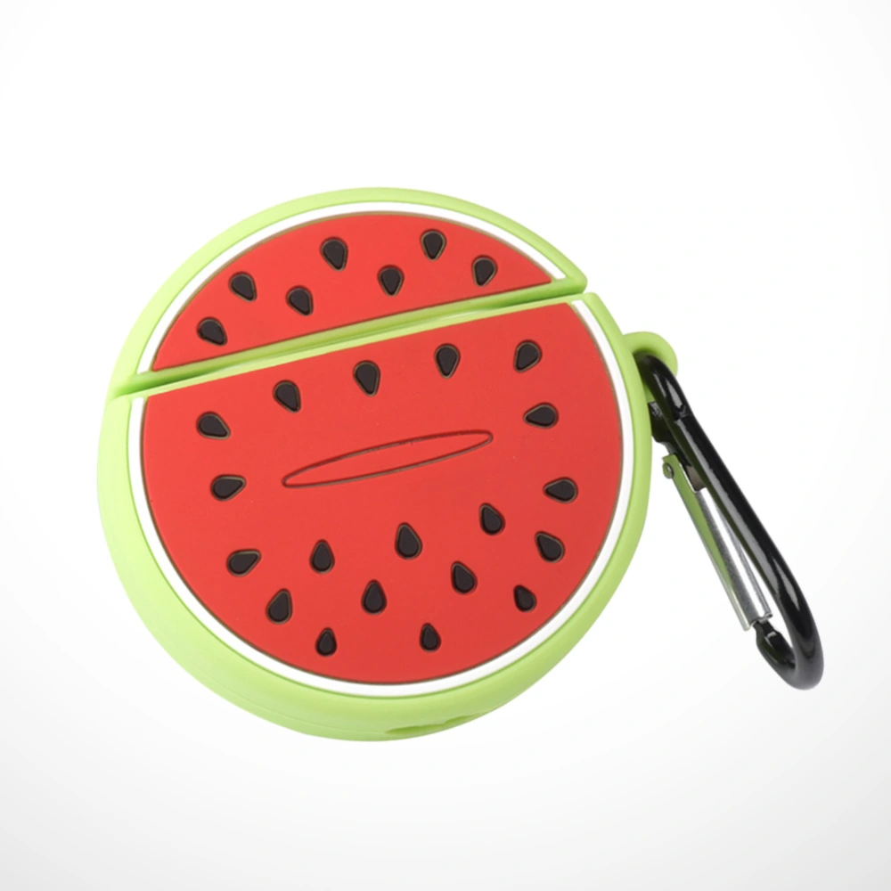 Silicone Wireless Earphone Protector Fruit Design Protective Headset Case Dustproof Cover Compatible for AirPods 1/2 (Watermelon)