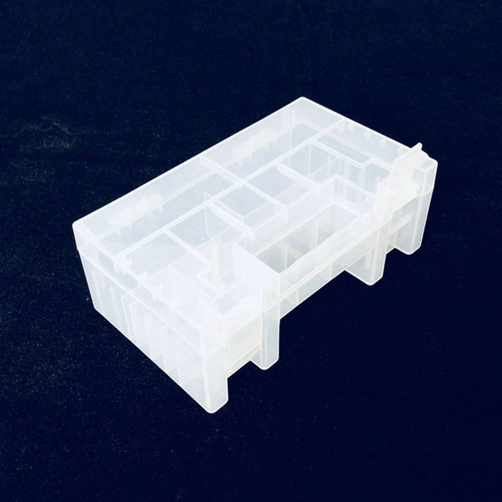 Multifunctional Plastic Transparent Battery Storage Holder Box No.5 No.7 18650 Battery Finishing Box