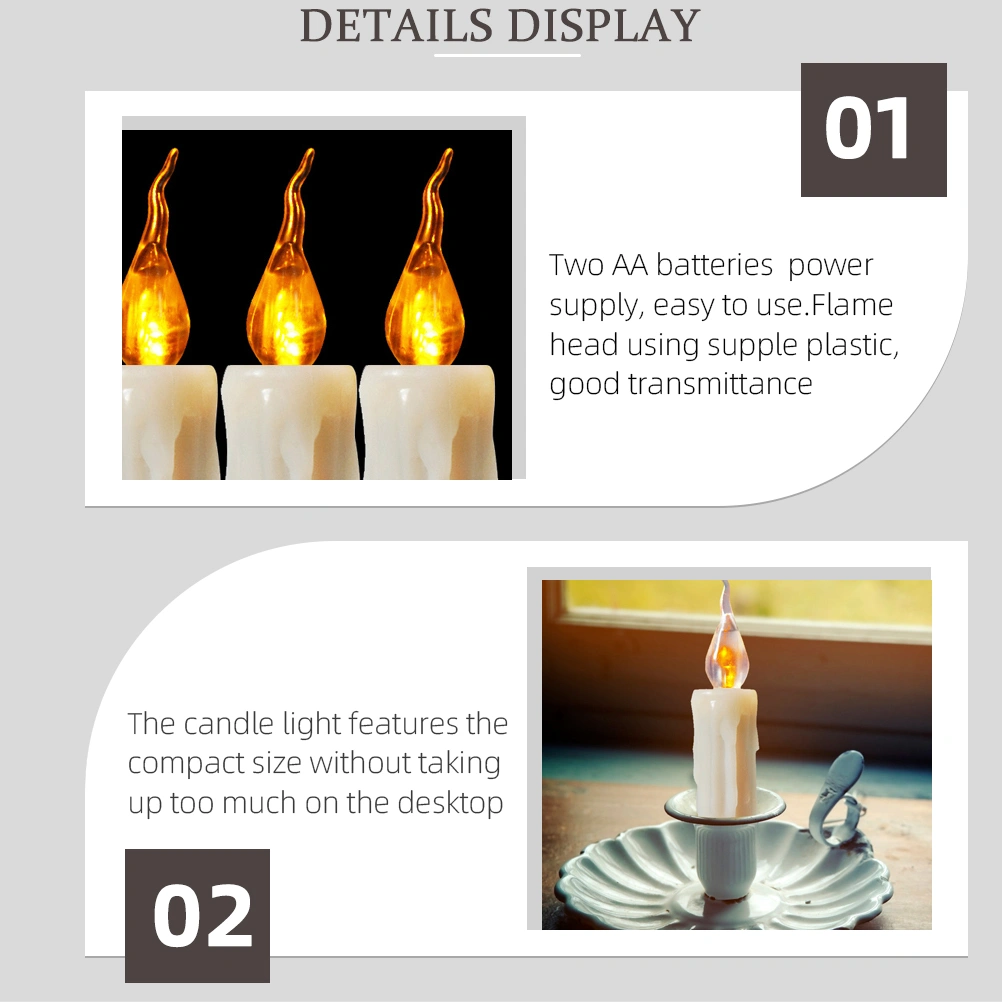 6Pcs LED Candle Light Festival Celebration Candle Lamp Party Night Light Decor
