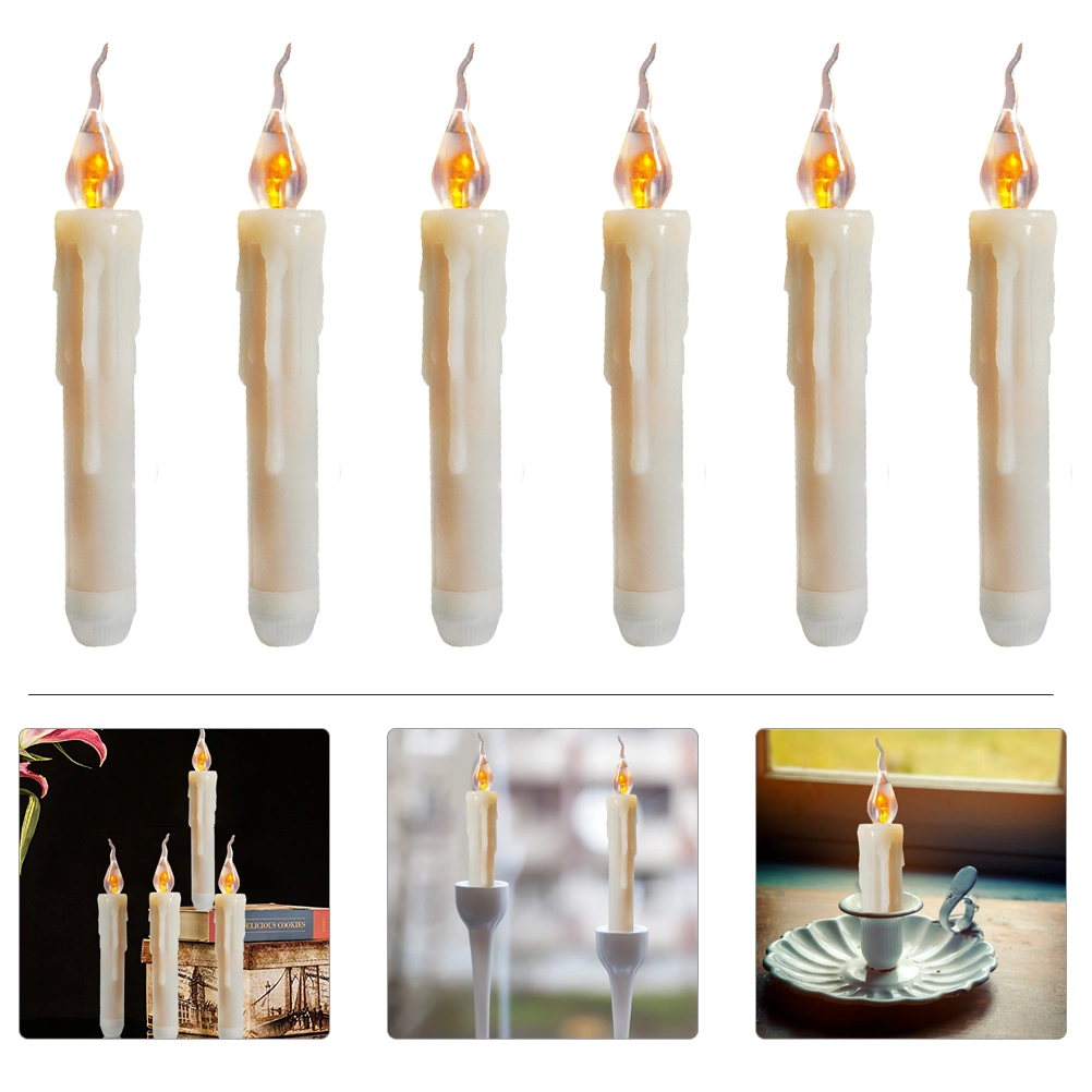 6Pcs LED Candle Light Festival Celebration Candle Lamp Party Night Light Decor