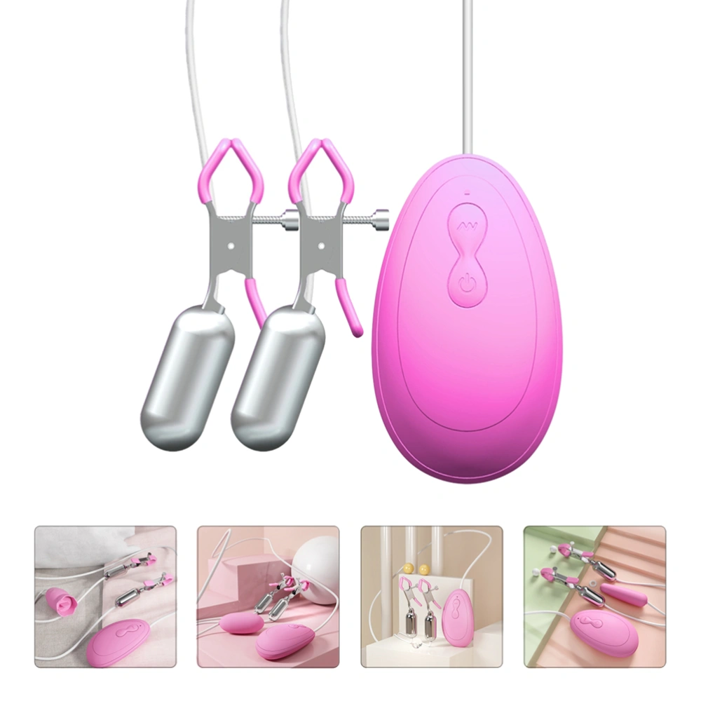 1 Set of Variable Frequency Vibration Breast Clips Female Masturbation Device