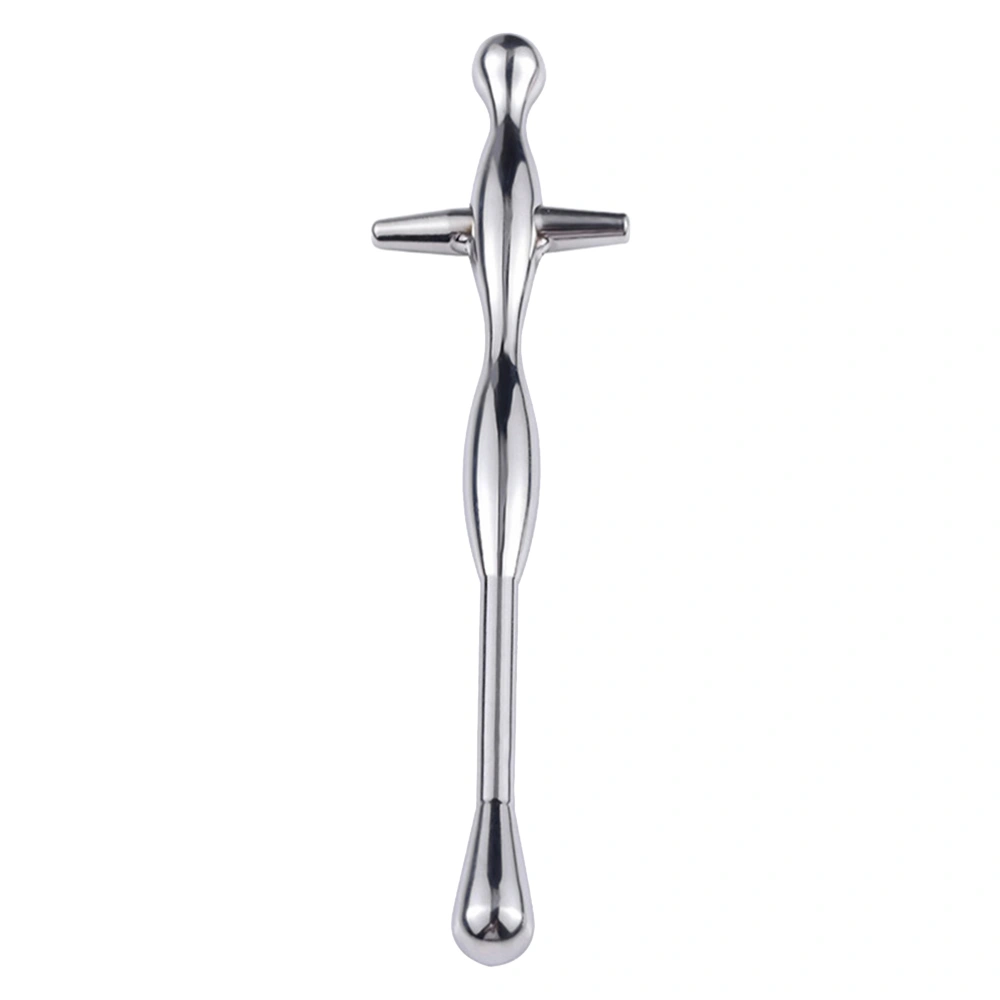 Stainless Steel Cross Shape Stick Men Use Masturbator Urethral Dilation Stick Catheter Penis Plug Flirting Sex Toy (Silver)