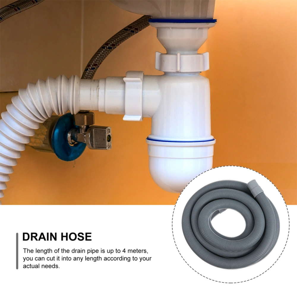 1 Set Washing Machine Drain Hose Washer Drain Hose Extension Kit (5 Meters)