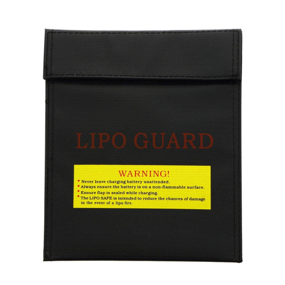 18*23cm RC LiPo Li-Po Battery Fireproof Safety Guard Charge Bag Sack Protective Storage Bag Pouch (Black)