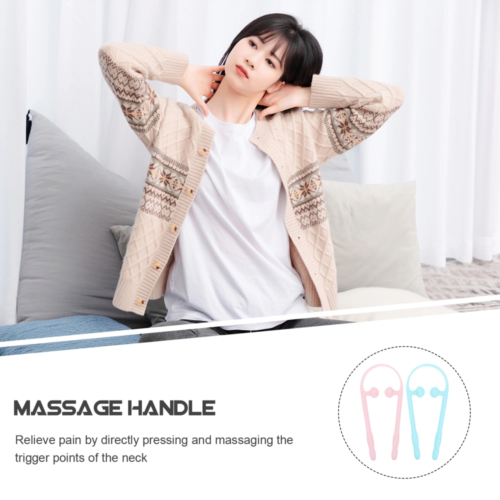 2Pcs Pressure Point Neck Massager Neck Roller Manual Neck Massager Massage Tool