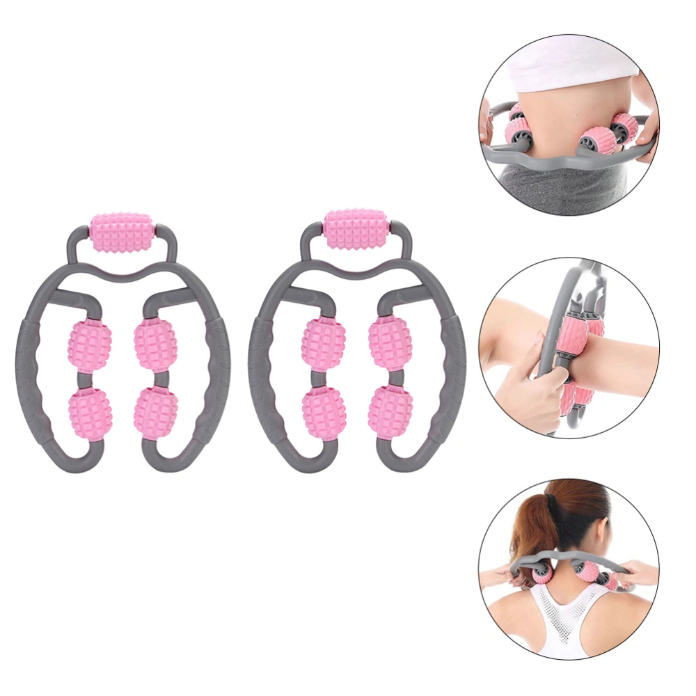 2pcs Ring Clip Leg Massager Shaft Muscle Relaxer Multi-purpose Massage Roller